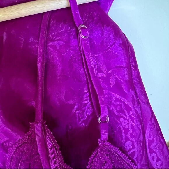 Victoria’s Secret Gold Label Slip Dress Vintage Size Large Fuchsia Pink - Picture 6 of 9